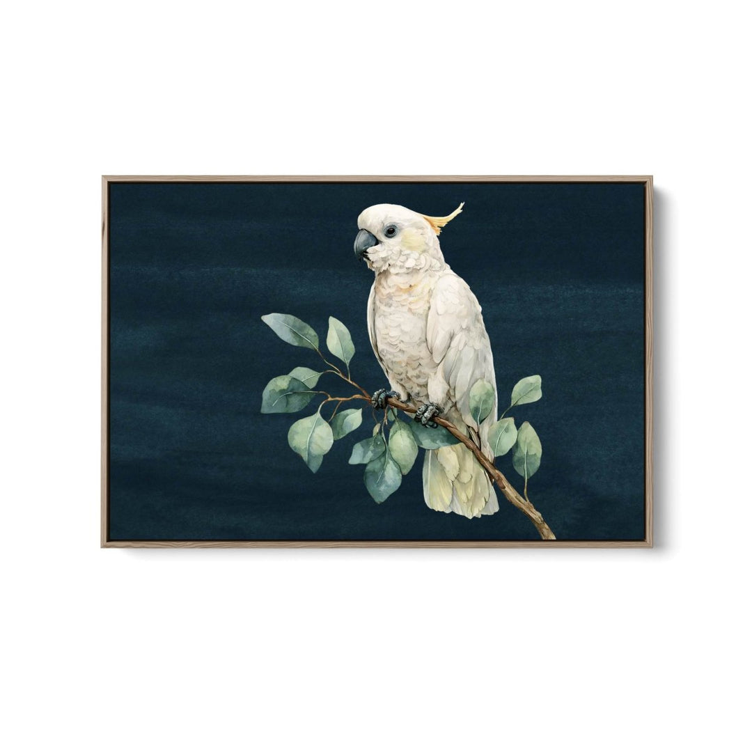 Sweet Cockatoo - Art Print of Sulphur Crested Cockatoo - I Heart Wall Art - Poster Print, Canvas Print or Framed Art Print