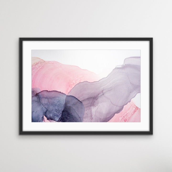 Sweet Dreams - Pink and Purple Alcohol Ink Swirl Wall Art Print  on Canvas or Paper - I Heart Wall Art