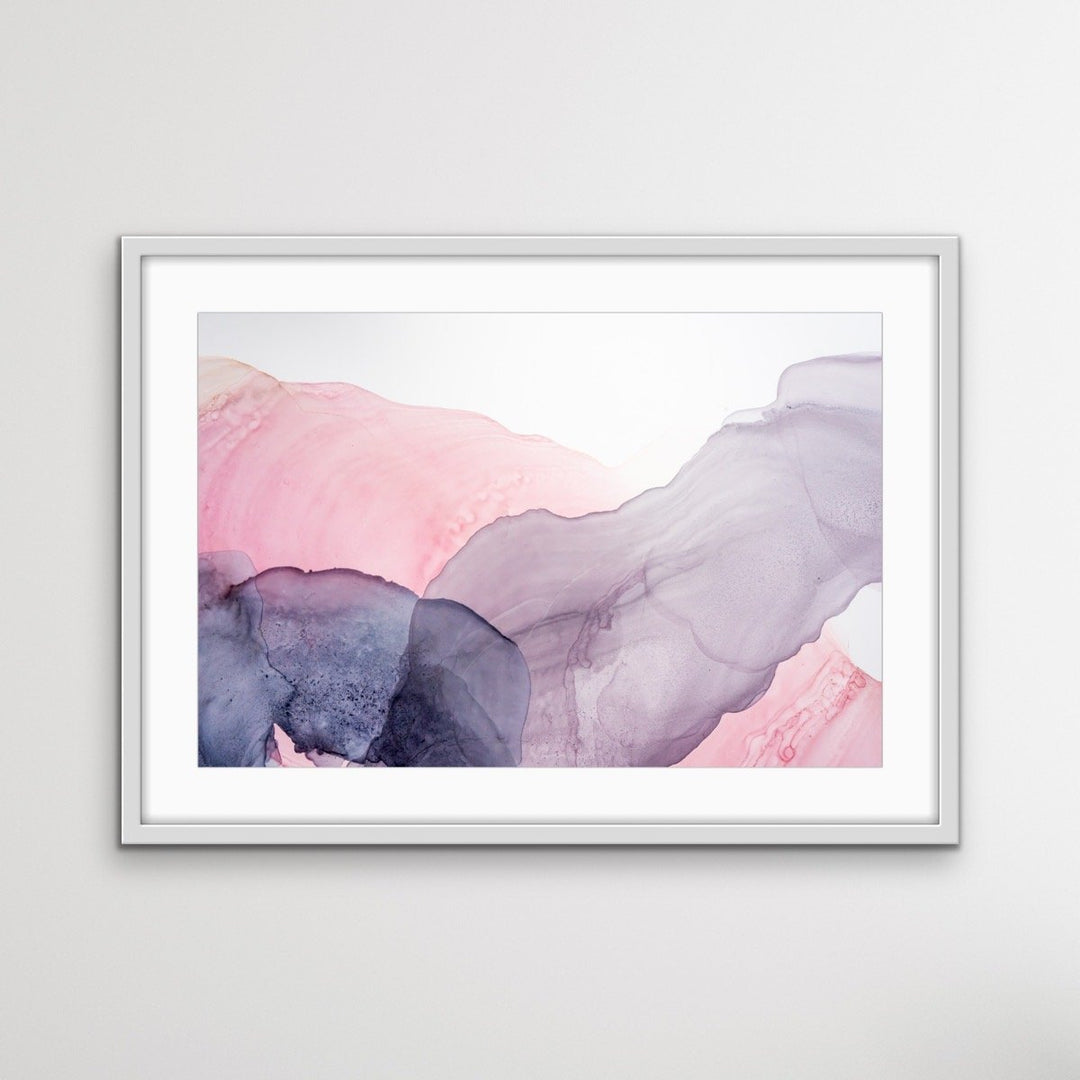 Sweet Dreams - Pink and Purple Alcohol Ink Swirl Wall Art Print  on Canvas or Paper - I Heart Wall Art