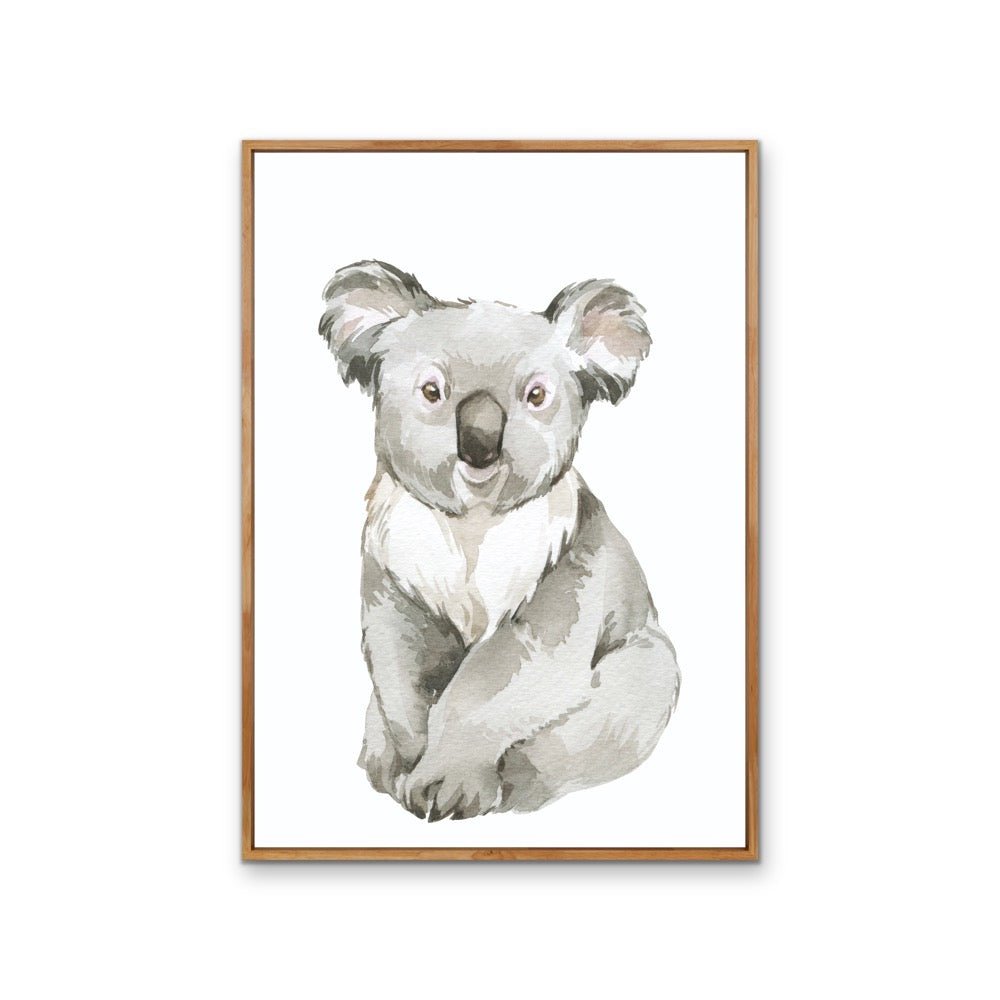 Sweet Koala Nursery Sketch - Australian Native Animal Stretched Canvas or Wall Art Print - I Heart Wall Art - Poster Print, Canvas Print or Framed Art Print