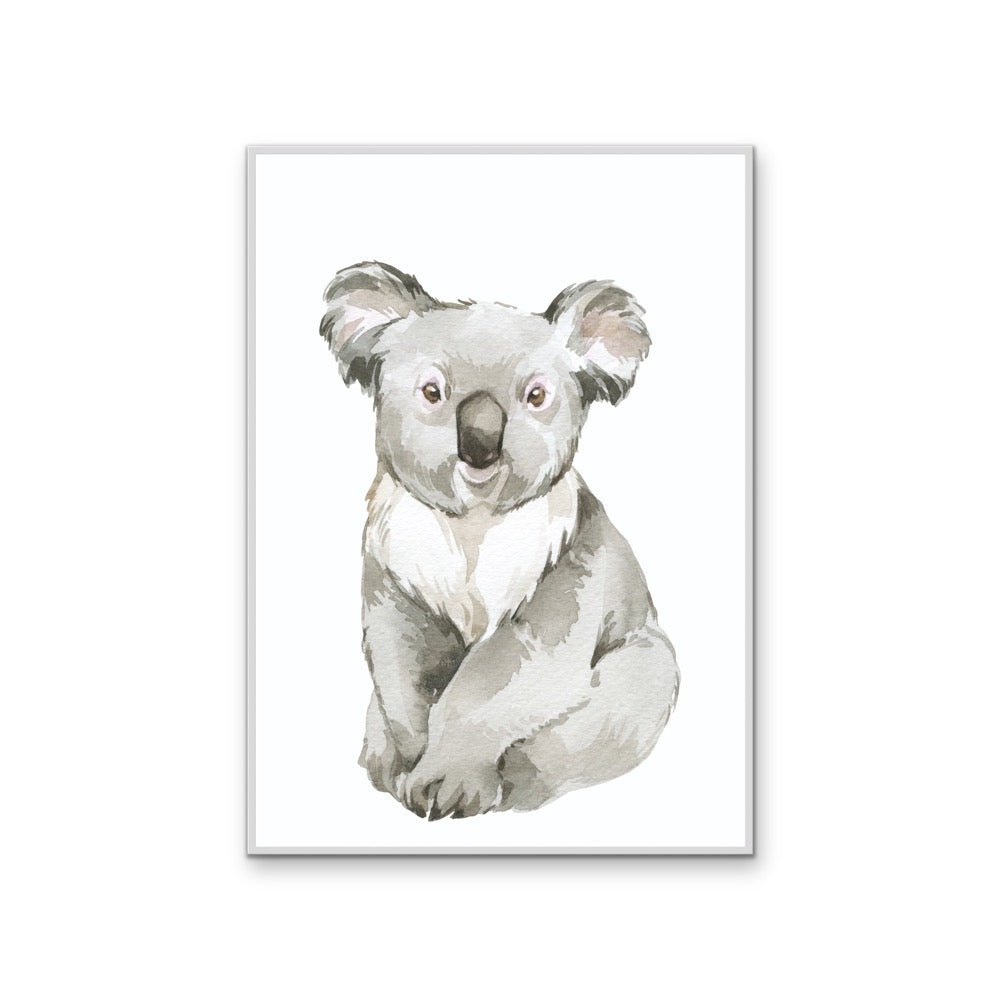 Sweet Koala Nursery Sketch - Australian Native Animal Stretched Canvas or Wall Art Print - I Heart Wall Art - Poster Print, Canvas Print or Framed Art Print