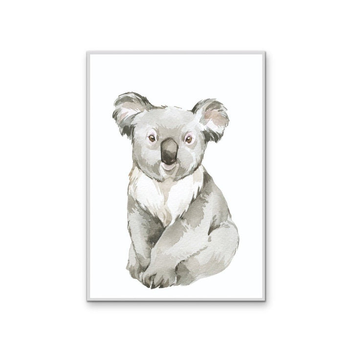 Sweet Koala Nursery Sketch - Australian Native Animal Stretched Canvas or Wall Art Print - I Heart Wall Art - Poster Print, Canvas Print or Framed Art Print