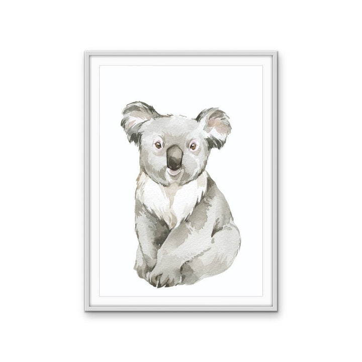Sweet Koala Nursery Sketch - Australian Native Animal Stretched Canvas or Wall Art Print - I Heart Wall Art - Poster Print, Canvas Print or Framed Art Print
