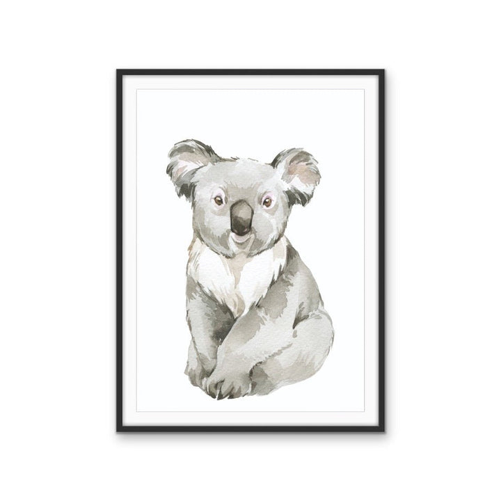 Sweet Koala Nursery Sketch - Australian Native Animal Stretched Canvas or Wall Art Print - I Heart Wall Art - Poster Print, Canvas Print or Framed Art Print