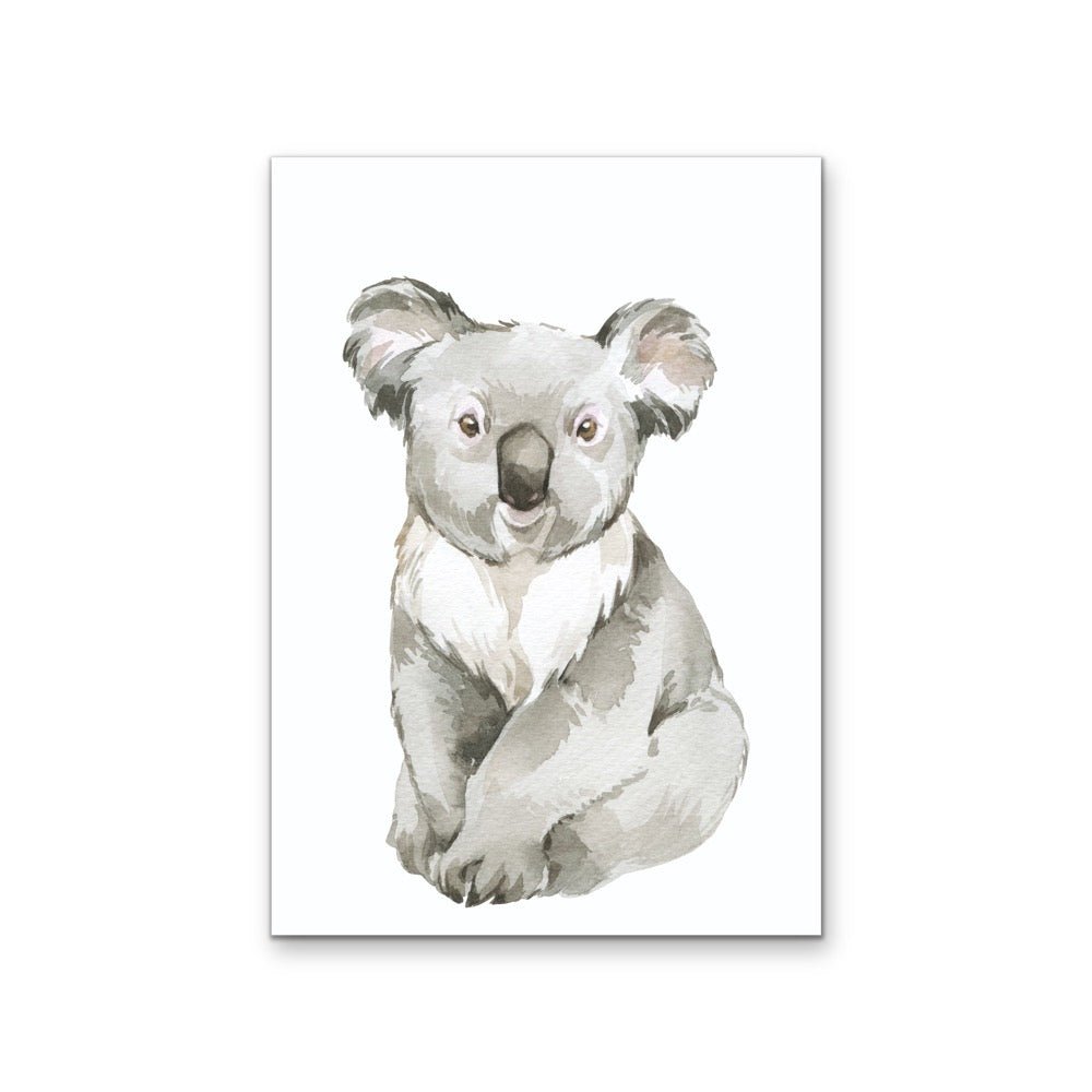 Sweet Koala Nursery Sketch - Australian Native Animal Stretched Canvas or Wall Art Print - I Heart Wall Art - Poster Print, Canvas Print or Framed Art Print