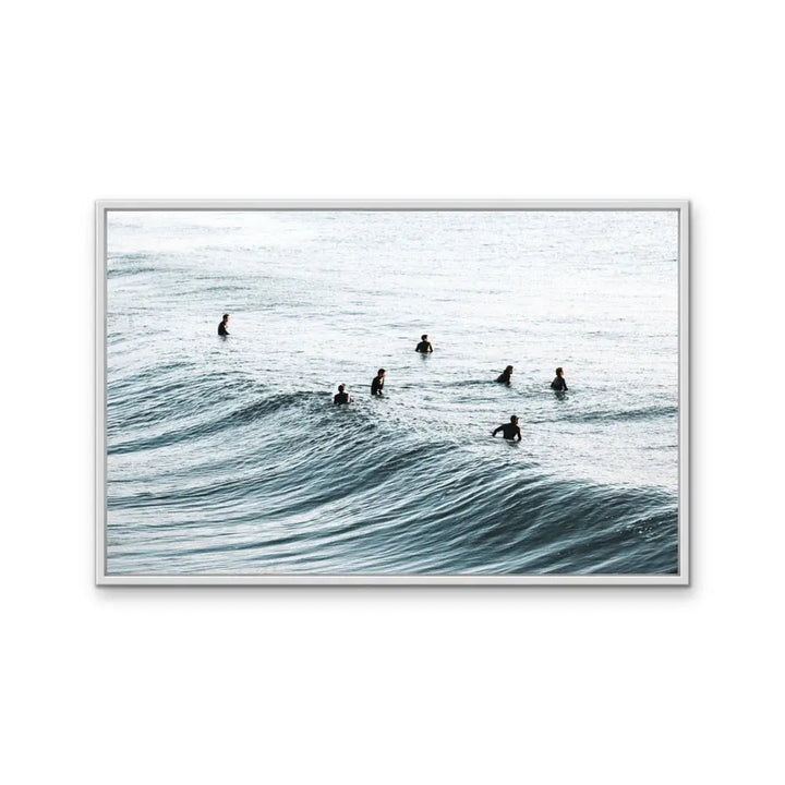 Swell - Photographic Surfer Stretched Canvas Print or Framed Fine Art Print - Artwork I Heart Wall Art Australia