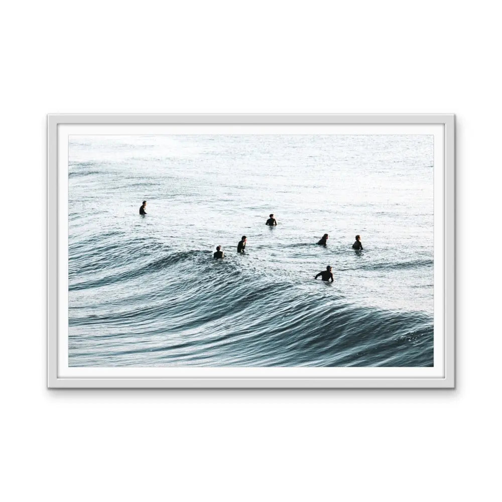 Swell - Photographic Surfer Stretched Canvas Print or Framed Fine Art Print - Artwork I Heart Wall Art Australia