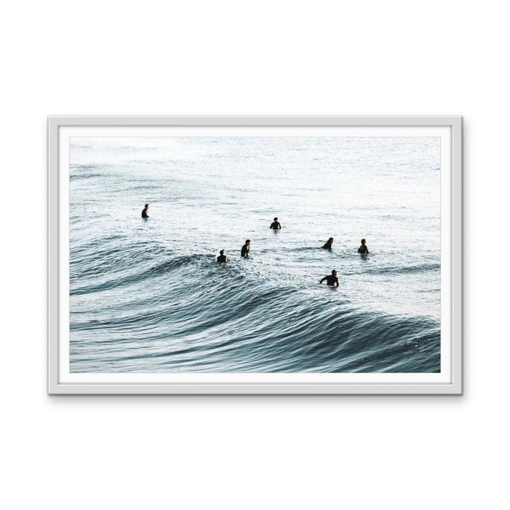 Swell - Photographic Surfer Stretched Canvas Print or Framed Fine Art Print - Artwork I Heart Wall Art Australia