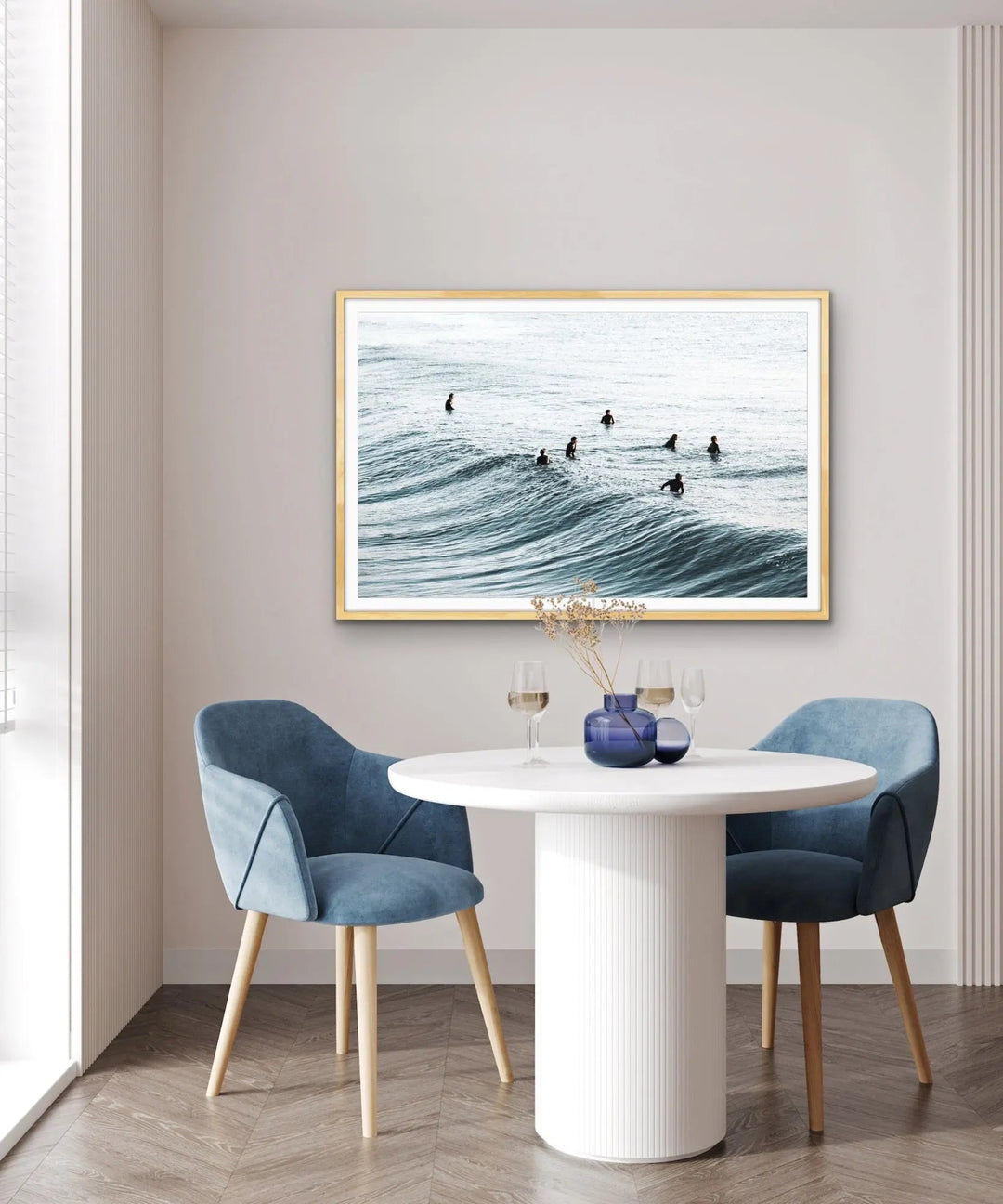 Swell - Photographic Surfer Stretched Canvas Print or Framed Fine Art Print - Artwork I Heart Wall Art Australia