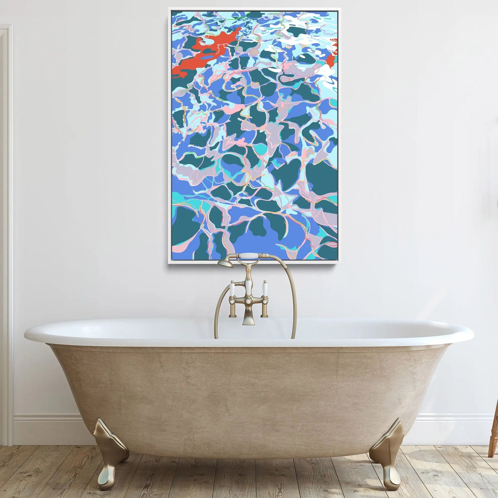 Swimming Pool By Unratio - Stretched Canvas Print or Framed Fine Art Print - Artwork I Heart Wall Art Australia 
