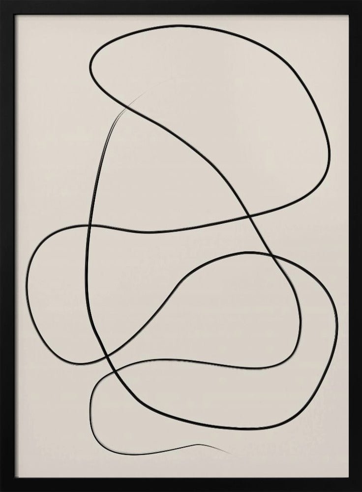 Swirling One Line Art - Stretched Canvas, Poster or Fine Art Print - I Heart Wall Art - Poster Print, Canvas Print or Framed Art Print