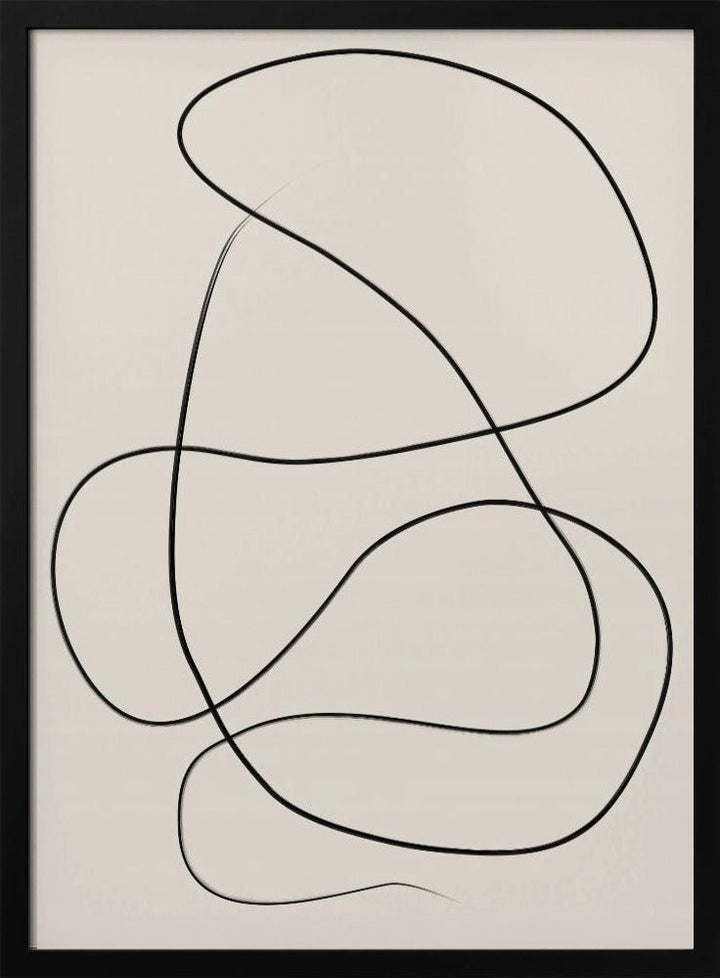 Swirling One Line Art - Stretched Canvas, Poster or Fine Art Print - I Heart Wall Art - Poster Print, Canvas Print or Framed Art Print