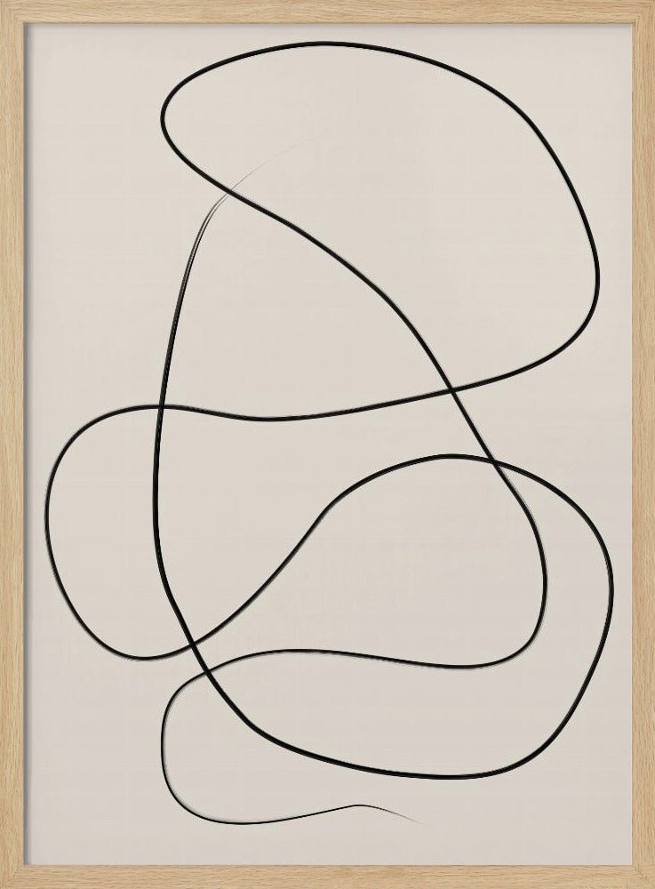Swirling One Line Art - Stretched Canvas, Poster or Fine Art Print - I Heart Wall Art - Poster Print, Canvas Print or Framed Art Print