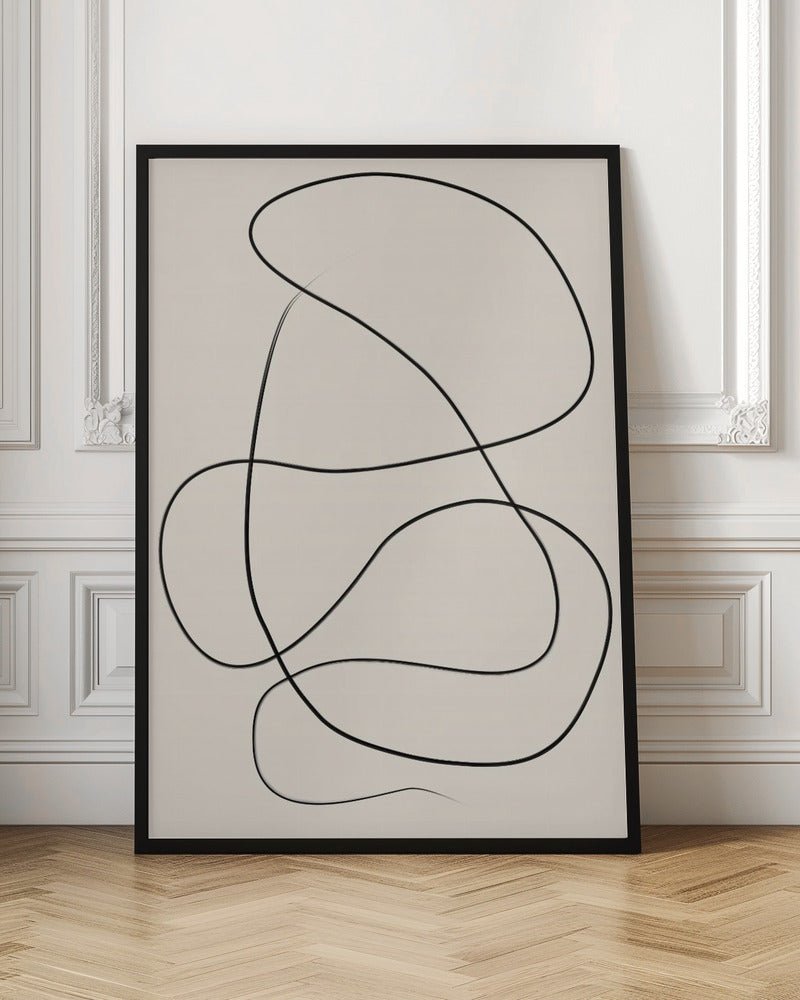 Swirling One Line Art - Stretched Canvas, Poster or Fine Art Print - I Heart Wall Art - Poster Print, Canvas Print or Framed Art Print