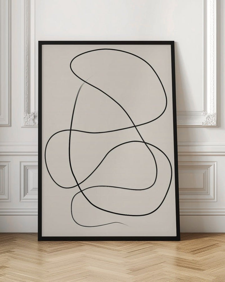 Swirling One Line Art - Stretched Canvas, Poster or Fine Art Print - I Heart Wall Art - Poster Print, Canvas Print or Framed Art Print