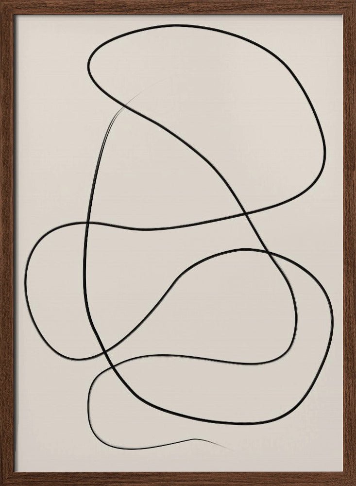 Swirling One Line Art - Stretched Canvas, Poster or Fine Art Print - I Heart Wall Art - Poster Print, Canvas Print or Framed Art Print