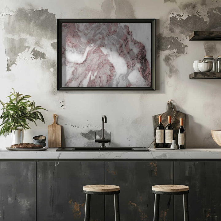 Swirling Rose Marble - Stretched Canvas, Poster or Fine Art Print - I Heart Wall Art - Poster Print, Canvas Print or Framed Art Print