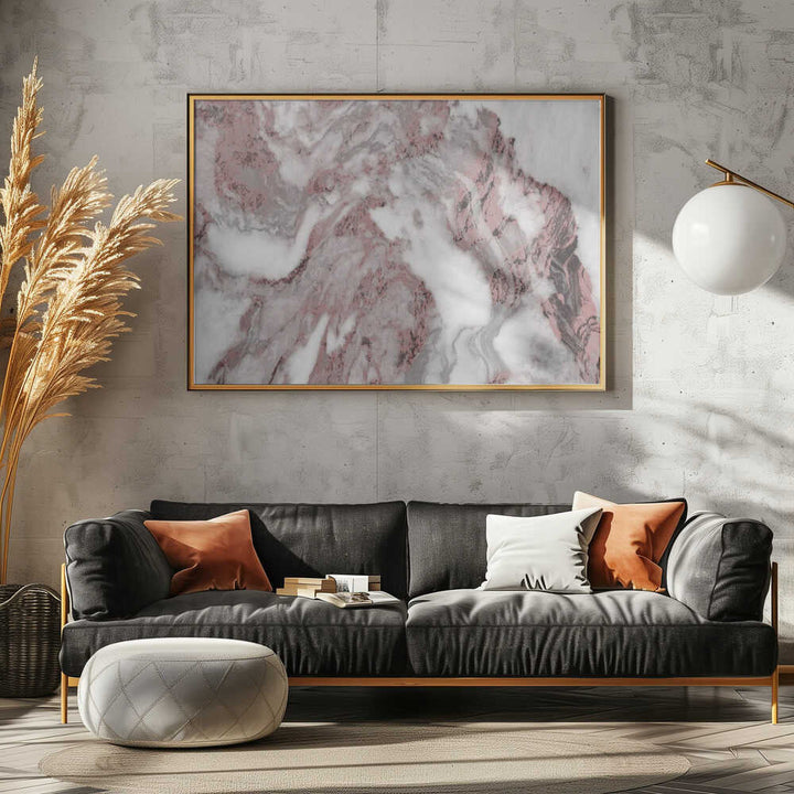 Swirling Rose Marble - Stretched Canvas, Poster or Fine Art Print - I Heart Wall Art - Poster Print, Canvas Print or Framed Art Print