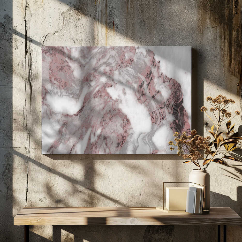 Swirling Rose Marble - Stretched Canvas, Poster or Fine Art Print - I Heart Wall Art - Poster Print, Canvas Print or Framed Art Print