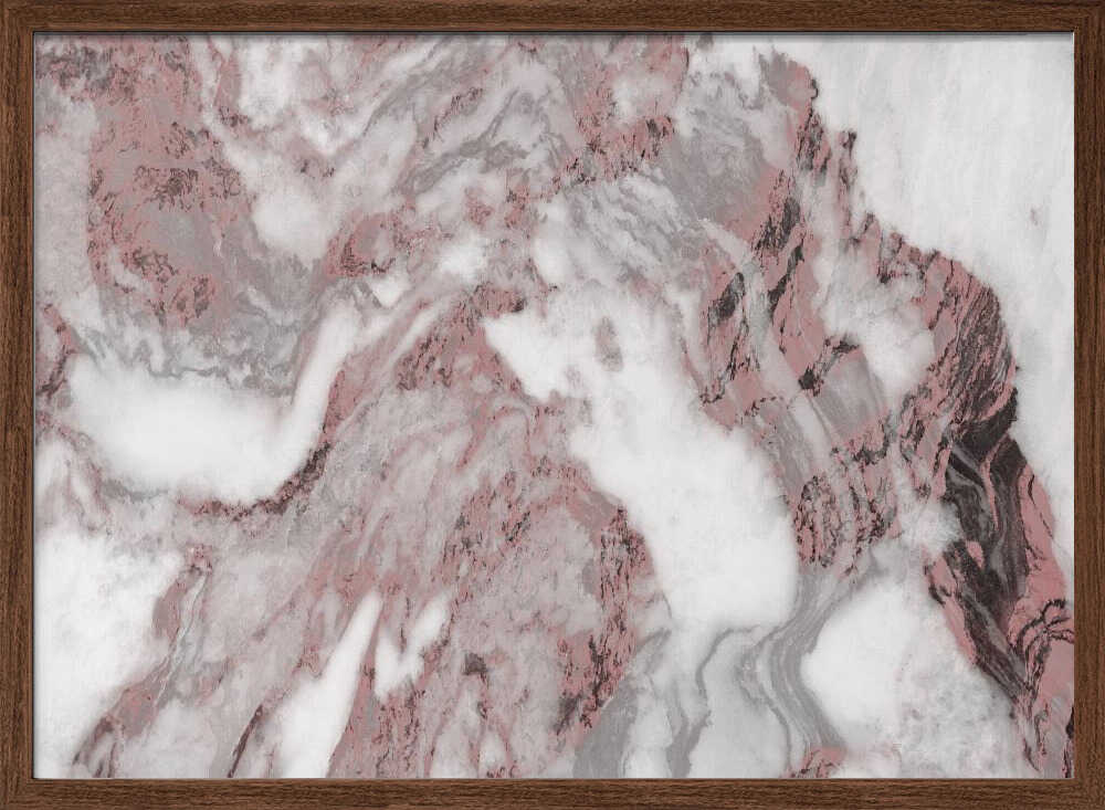 Swirling Rose Marble - Stretched Canvas, Poster or Fine Art Print - I Heart Wall Art - Poster Print, Canvas Print or Framed Art Print