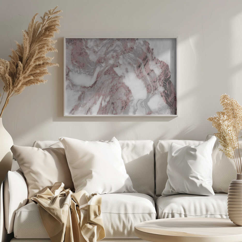 Swirling Rose Marble - Stretched Canvas, Poster or Fine Art Print - I Heart Wall Art - Poster Print, Canvas Print or Framed Art Print