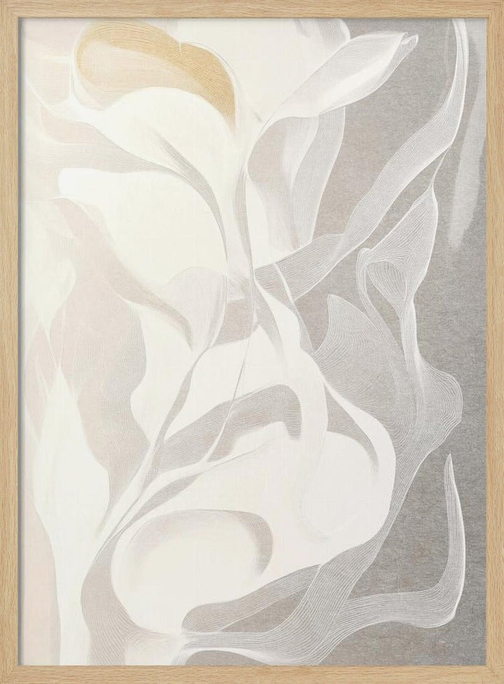 Swirling White and Gray Lines - Stretched Canvas, Poster or Fine Art Print - I Heart Wall Art - Poster Print, Canvas Print or Framed Art Print