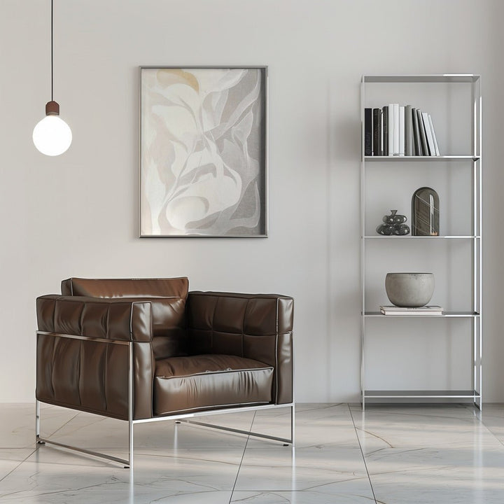 Swirling White and Gray Lines - Stretched Canvas, Poster or Fine Art Print - I Heart Wall Art - Poster Print, Canvas Print or Framed Art Print