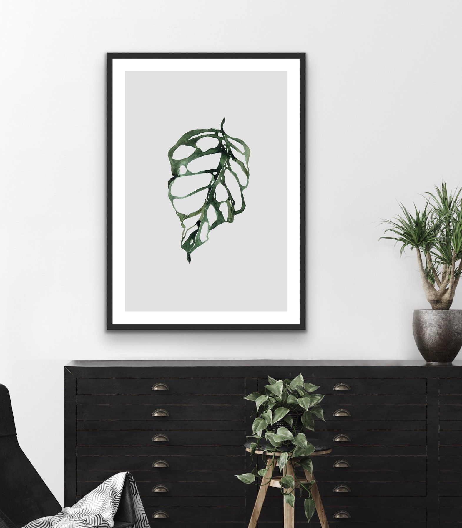 Swiss Cheese Plant  - Classic Foliage Set - I Heart Wall Art