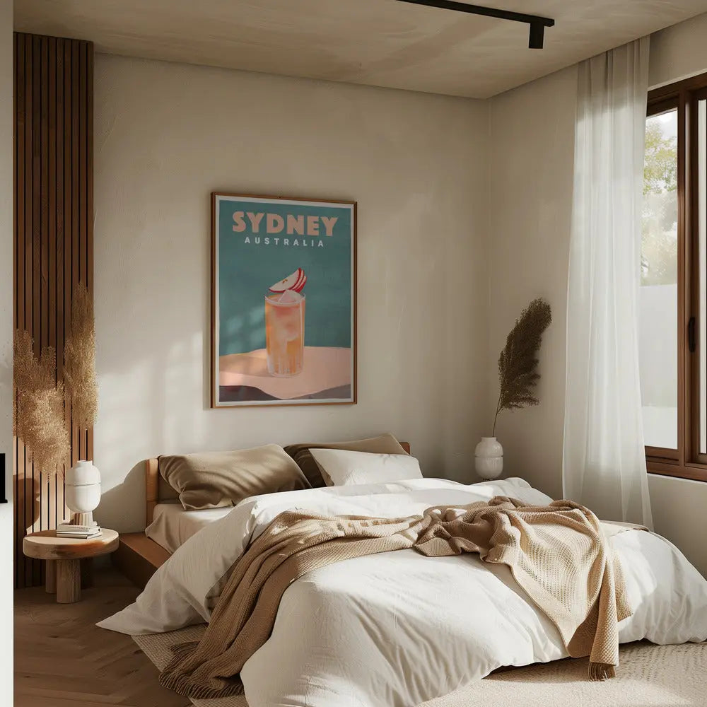 Sydney Australia Cocktail Bar Decor - Stretched Canvas, Poster or Fine Art Print I Heart Wall Art