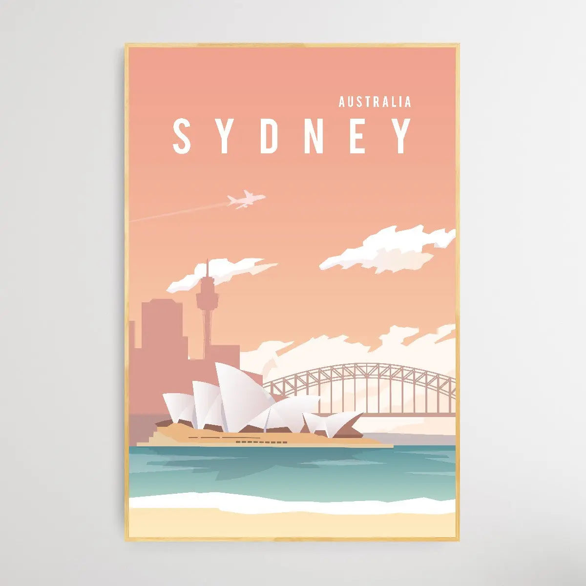 Sydney - Vintage Style Travel Print - I Heart Wall Art