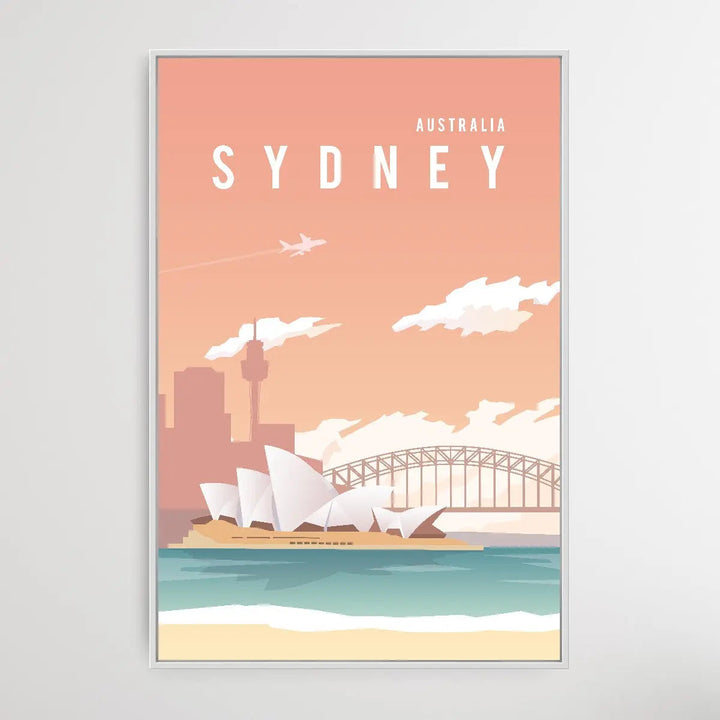 Sydney - Vintage Style Travel Print - I Heart Wall Art