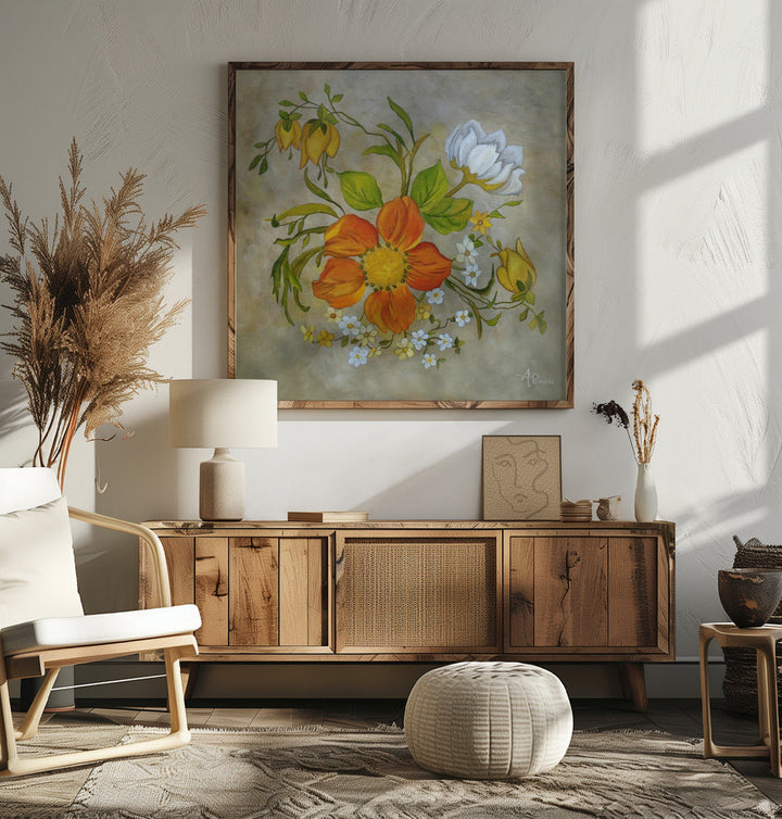 Sylvan Posy - Square Stretched Canvas, Poster or Fine Art Print I Heart Wall Art