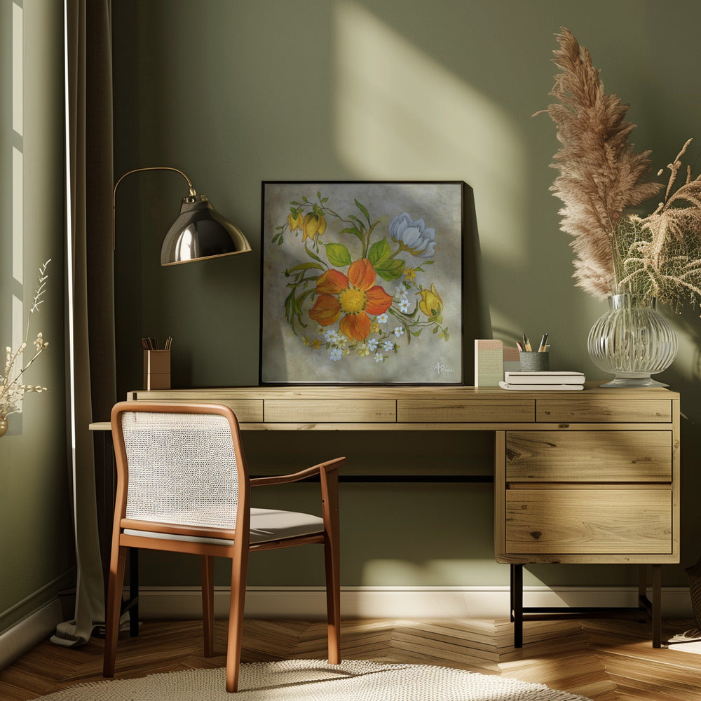 Sylvan Posy - Square Stretched Canvas, Poster or Fine Art Print I Heart Wall Art