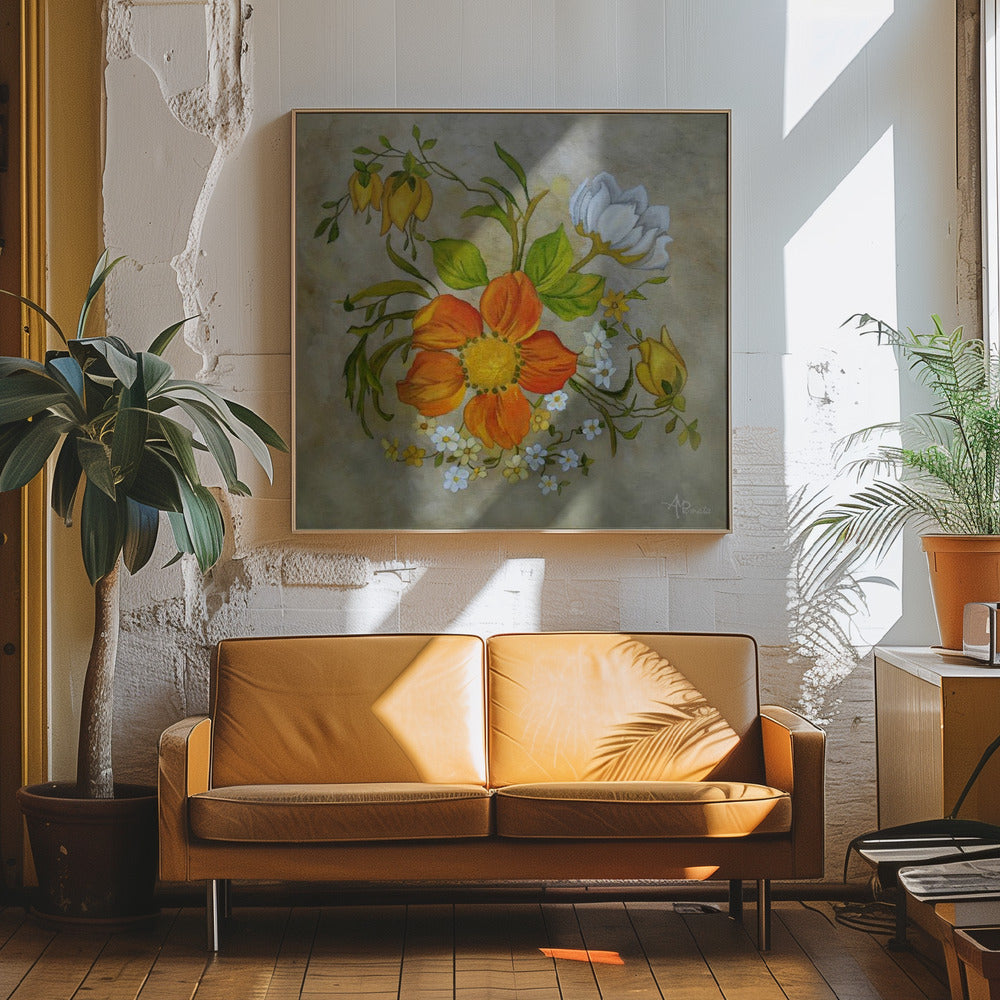 Sylvan Posy - Square Stretched Canvas, Poster or Fine Art Print I Heart Wall Art