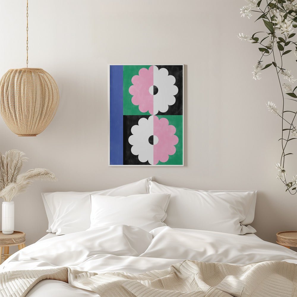 Symmetry Blossoms - Stretched Canvas, Poster or Fine Art Print - I Heart Wall Art - Poster Print, Canvas Print or Framed Art Print