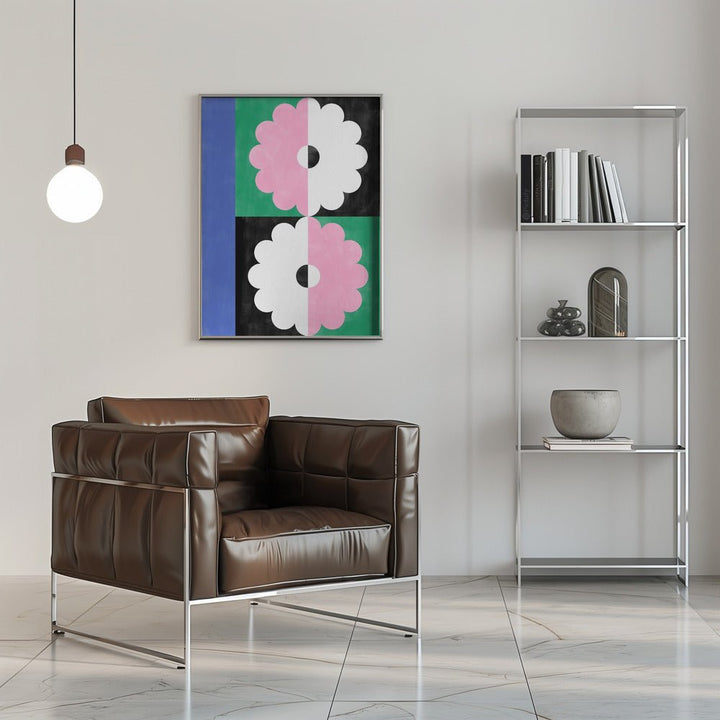 Symmetry Blossoms - Stretched Canvas, Poster or Fine Art Print - I Heart Wall Art - Poster Print, Canvas Print or Framed Art Print