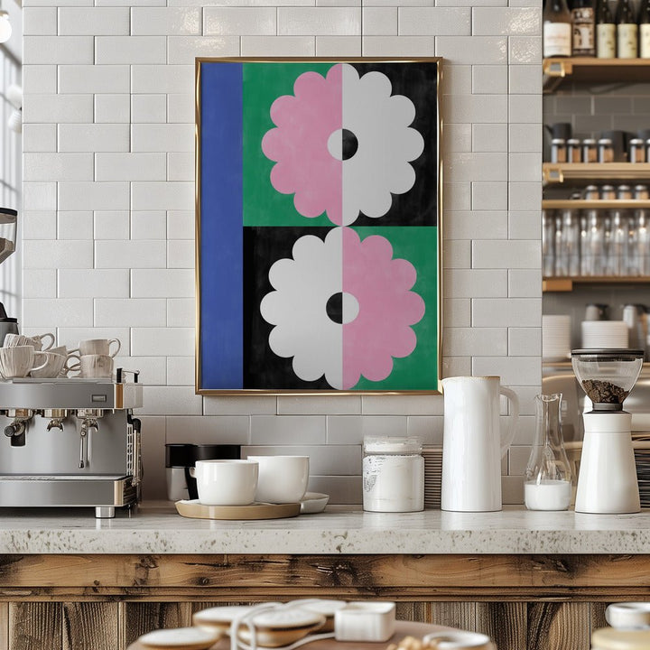 Symmetry Blossoms - Stretched Canvas, Poster or Fine Art Print - I Heart Wall Art - Poster Print, Canvas Print or Framed Art Print