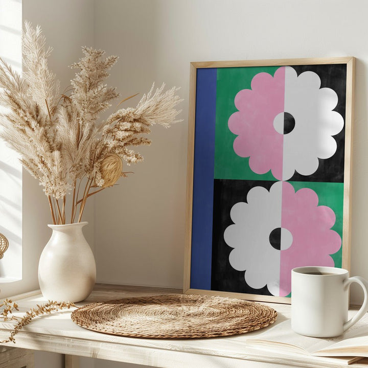 Symmetry Blossoms - Stretched Canvas, Poster or Fine Art Print - I Heart Wall Art - Poster Print, Canvas Print or Framed Art Print