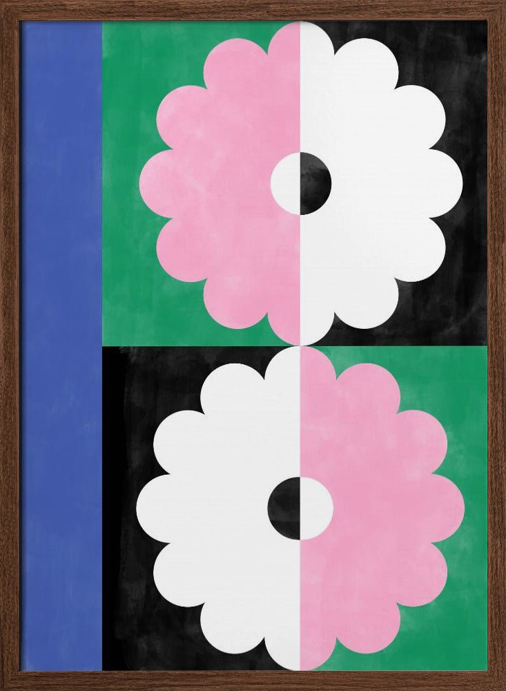 Symmetry Blossoms - Stretched Canvas, Poster or Fine Art Print - I Heart Wall Art - Poster Print, Canvas Print or Framed Art Print