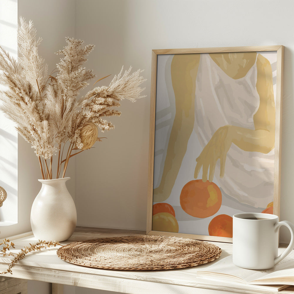 Tangerine Grace - Stretched Canvas, Poster or Fine Art Print I Heart Wall Art