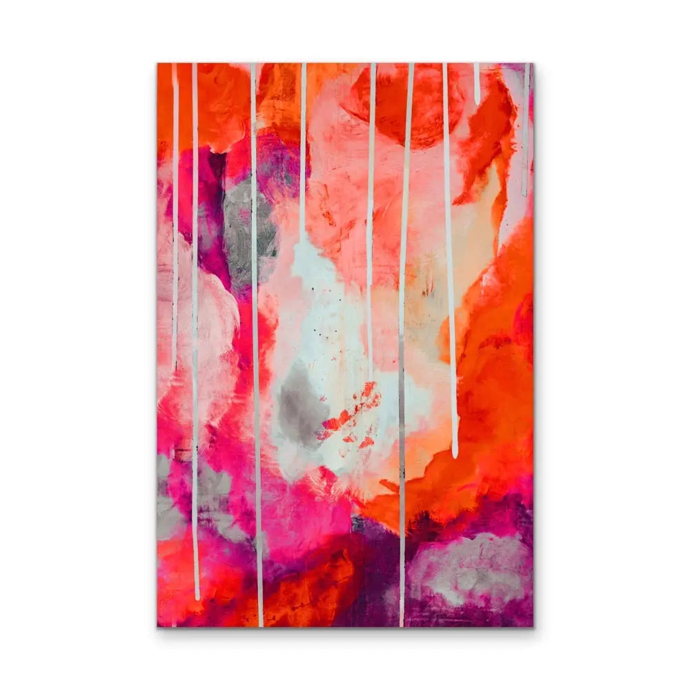 Tangerine Kiss - Orange and Pink Abstract Artwork I Heart Wall Art Australia 