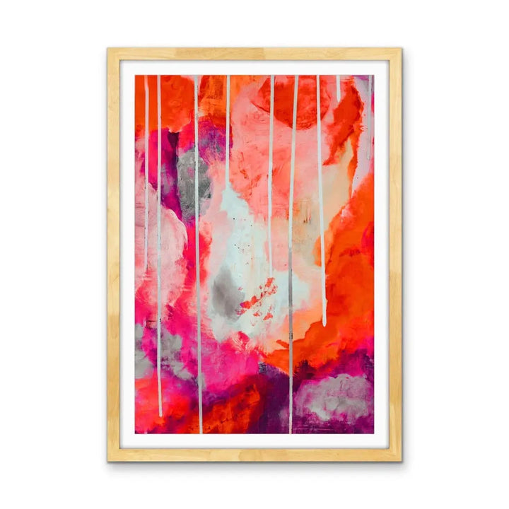 Tangerine Kiss - Orange and Pink Abstract Artwork I Heart Wall Art Australia 
