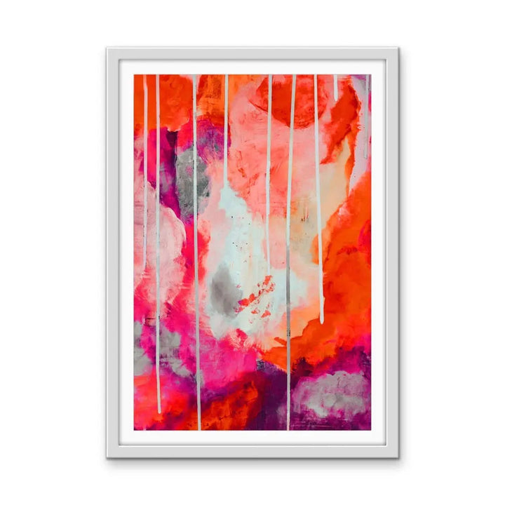 Tangerine Kiss - Orange and Pink Abstract Artwork I Heart Wall Art Australia 