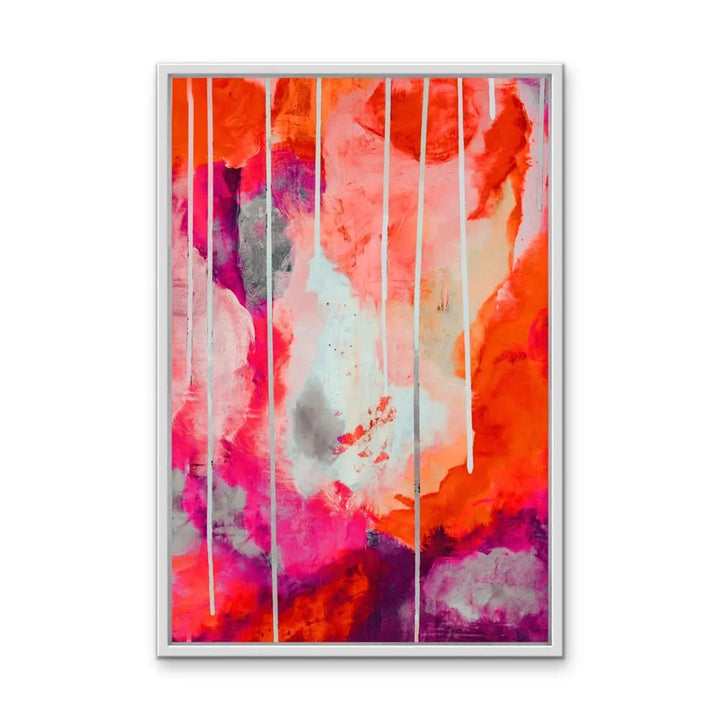 Tangerine Kiss - Orange and Pink Abstract Artwork I Heart Wall Art Australia 