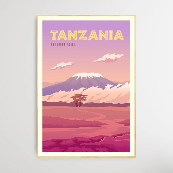 Tanzania - Vintage Style Travel Print - I Heart Wall Art