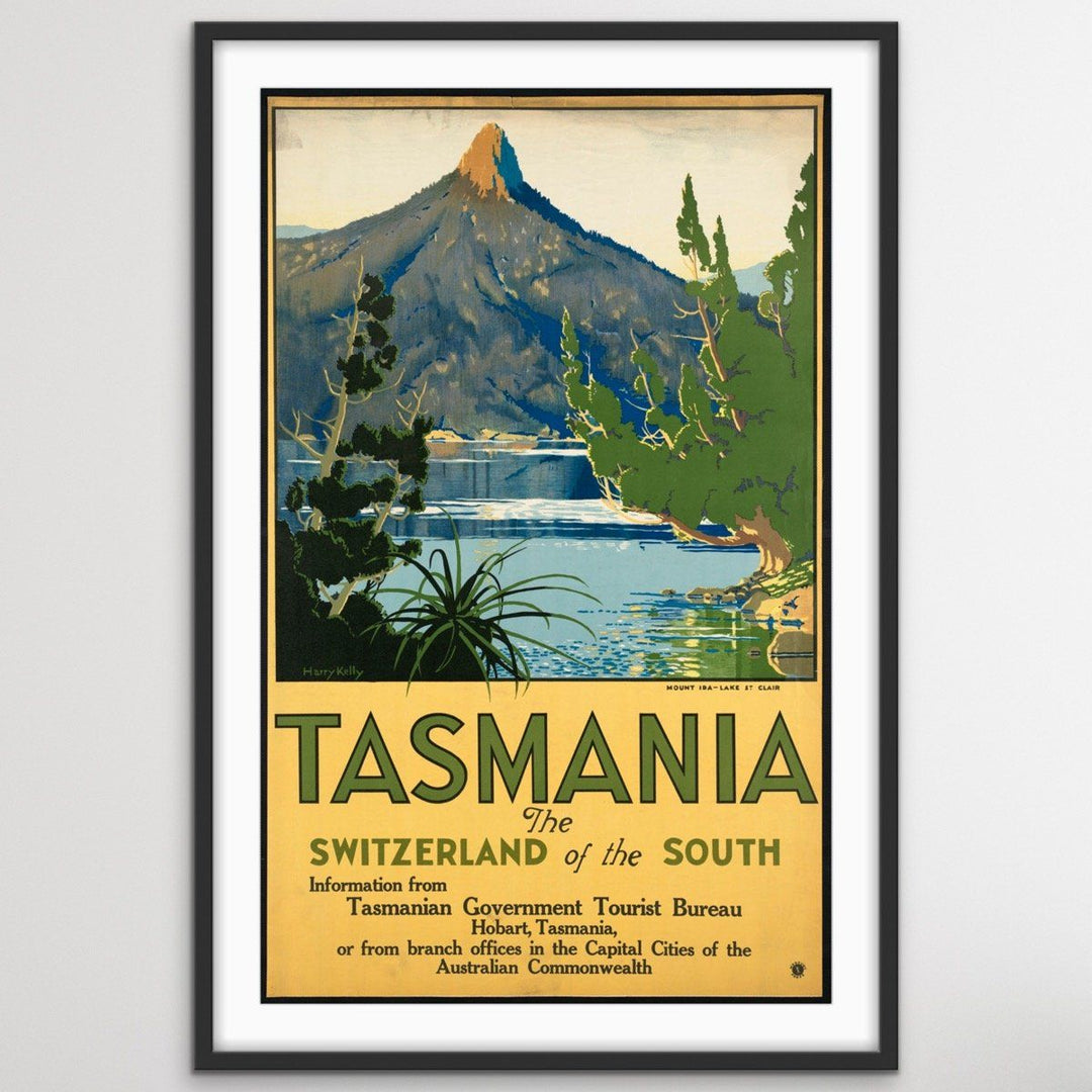 Tasmania The Switzerland Of The South Australian Vintage Travel Print - I Heart Wall Art - Poster Print, Canvas Print or Framed Art Print