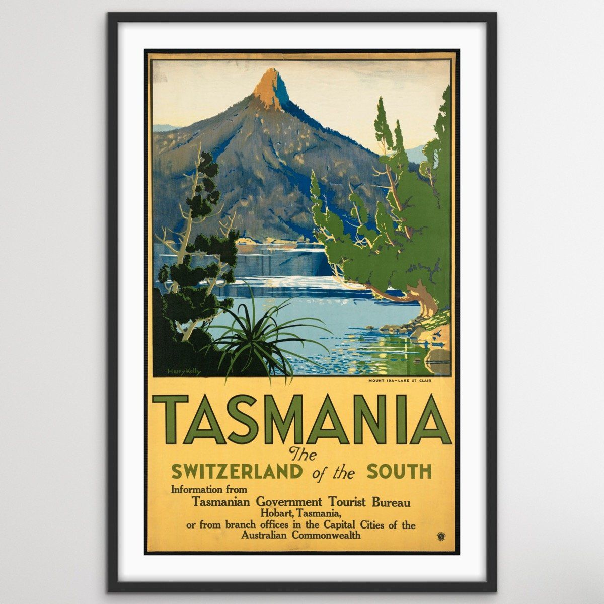 Tasmania The Switzerland Of The South Australian Vintage Travel Print - I Heart Wall Art - Poster Print, Canvas Print or Framed Art Print