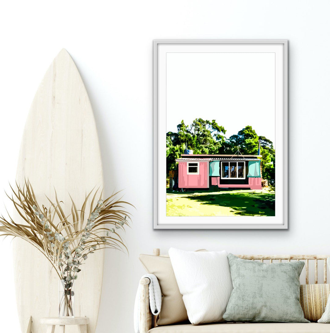Tasmanian Shack - Coastal Tasmanian Beach House Print by Edie Fogarty - I Heart Wall Art
