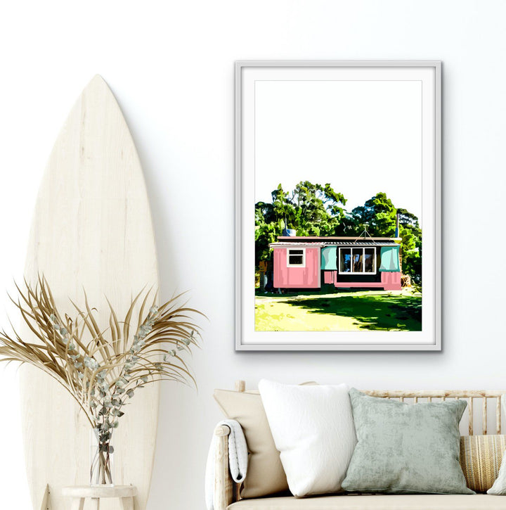 Tasmanian Shack - Coastal Tasmanian Beach House Print by Edie Fogarty - I Heart Wall Art
