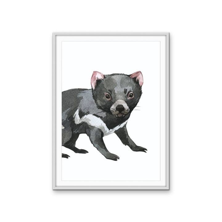 Tassie Devil Nursery Sketch - Australian Native Animal Stretched Canvas or Wall Art Print - I Heart Wall Art - Poster Print, Canvas Print or Framed Art Print